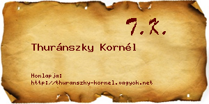 Thuránszky Kornél névjegykártya